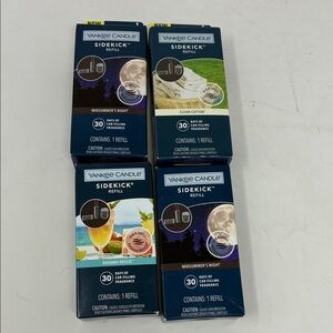 Yankee Candle Sidekick Refill Set-Midsummer’s Night2,Bahama Breeze,Clean Cotton1